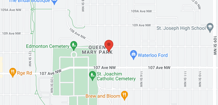 map of #301 10736 116 ST NW